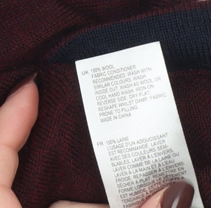 White Stuff Men's Brown Wool Sleeveless Vest Jumper 2XL