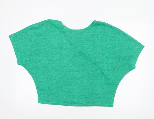 Womens UK Size 12 NEXT Green Cropped T-Shirt
