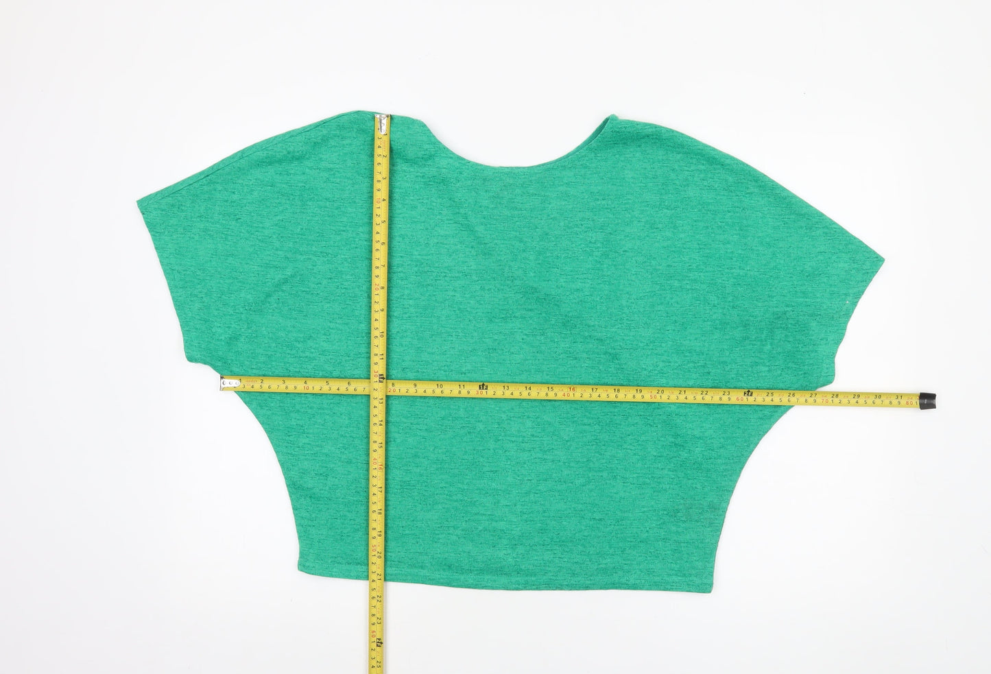 Womens UK Size 12 NEXT Green Cropped T-Shirt