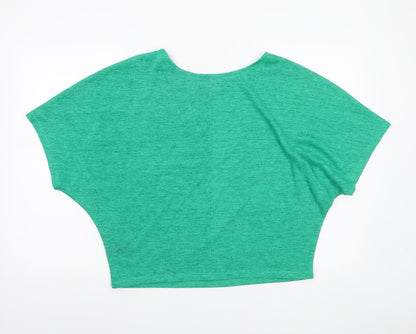 Womens UK Size 12 NEXT Green Cropped T-Shirt