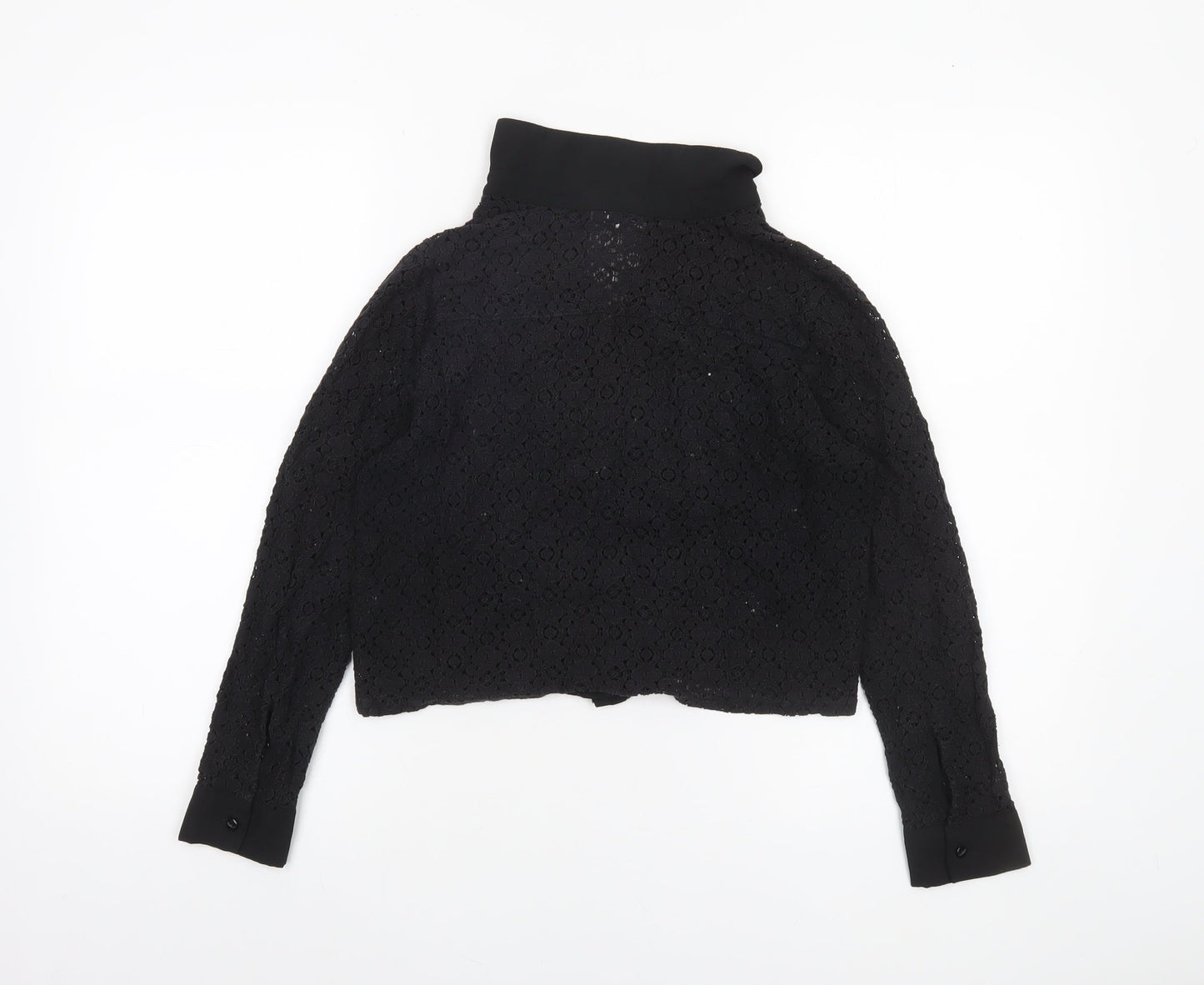 Womens UK Size 12 H&M Divided Black Lace Blouse