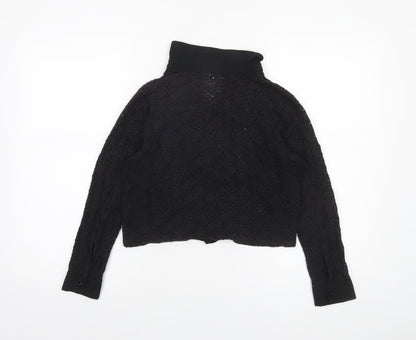 Womens UK Size 12 H&M Divided Black Lace Blouse