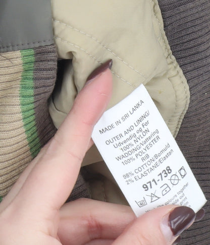 Next Unisex Baby Brown Bomber Jacket 18-24 Months Nylon Autumn Winter