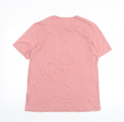 Womens UK Size 14 Zara Pink Basic T-Shirt