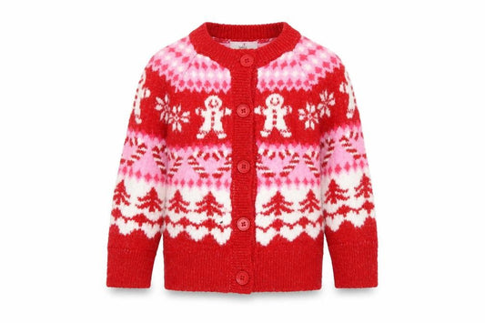 Girls UK Size 1-1½ Years Nutmeg Red Cardigan Jumper