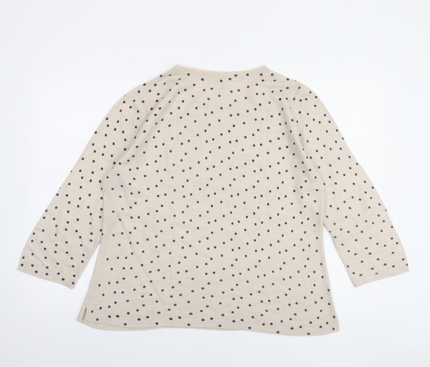 Womens UK Size 12 Papaya Beige Pullover Jumper