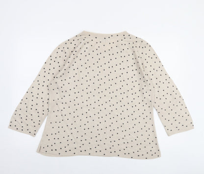 Womens UK Size 12 Papaya Beige Pullover Jumper