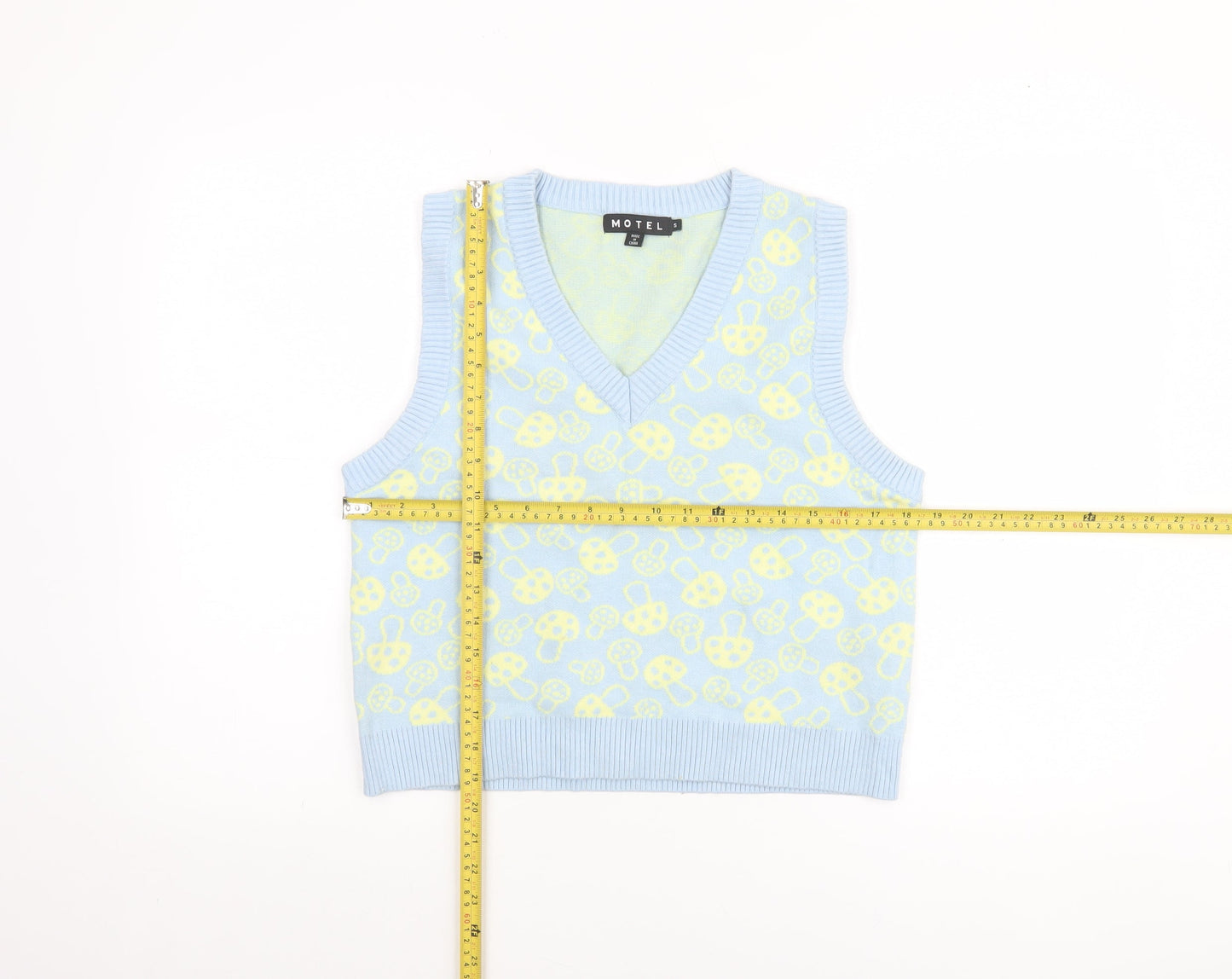 Womens UK Size S Motel Blue Vest Jumper