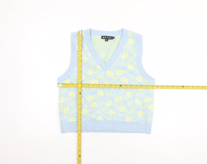 Womens UK Size S Motel Blue Vest Jumper