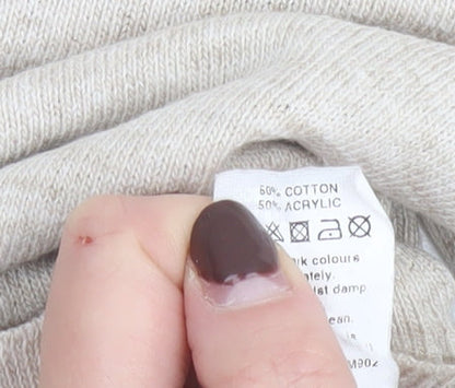 River Island Men’s Beige Cotton Cardigan S Classic Knitwear