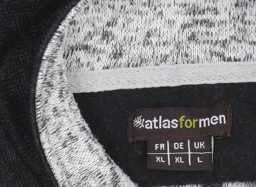 Mens UK Size L Atlas For Men Grey Pullover Sweatshirt