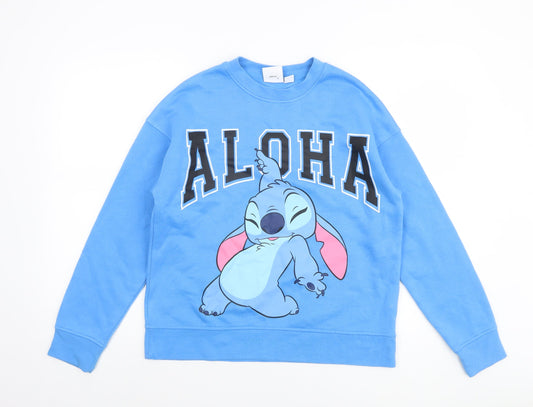 Womens UK Size XS Disney Blue Pullover Sweatshirt