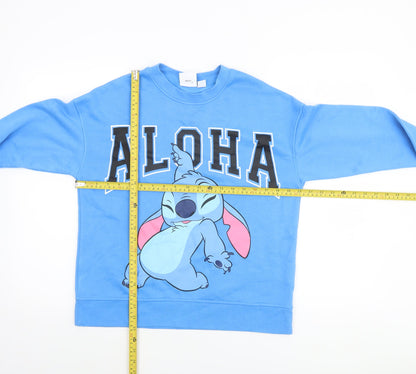 Womens UK Size XS Disney Blue Pullover Sweatshirt