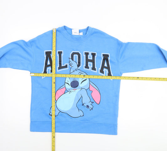 Womens UK Size XS Disney Blue Pullover Sweatshirt