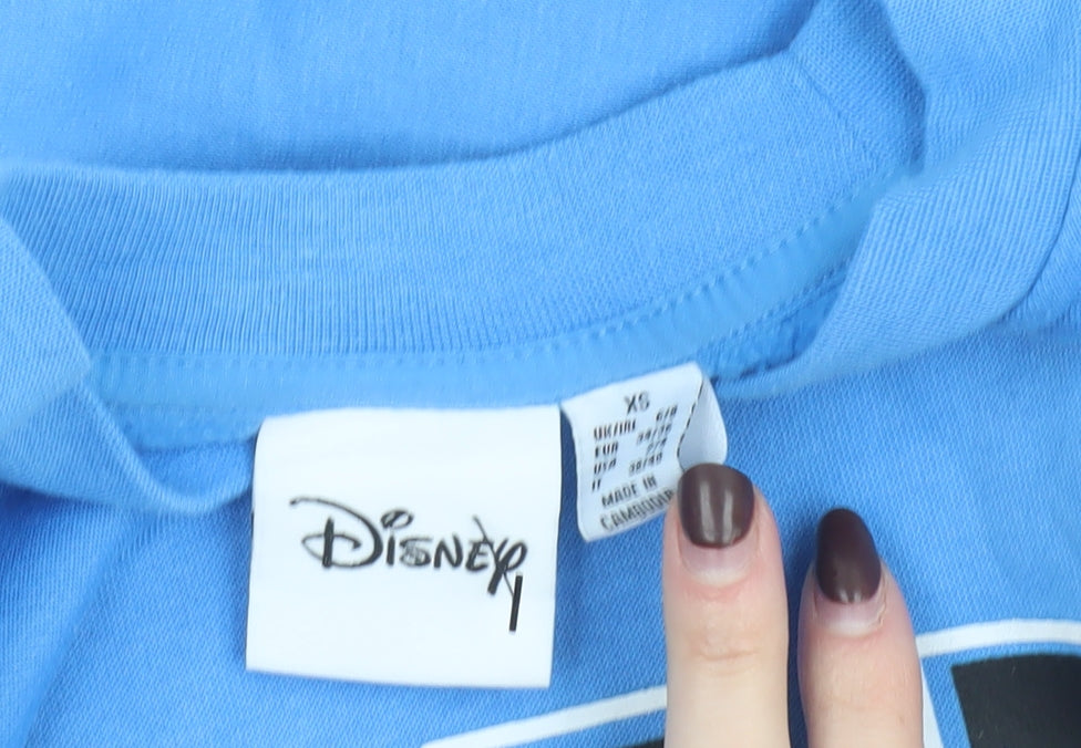 Womens UK Size XS Disney Blue Pullover Sweatshirt