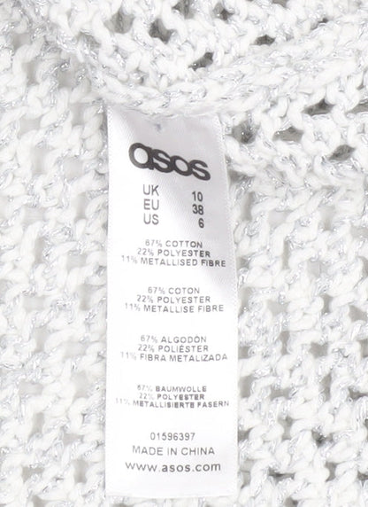 Womens UK Size 10 ASOS White Pullover Jumper