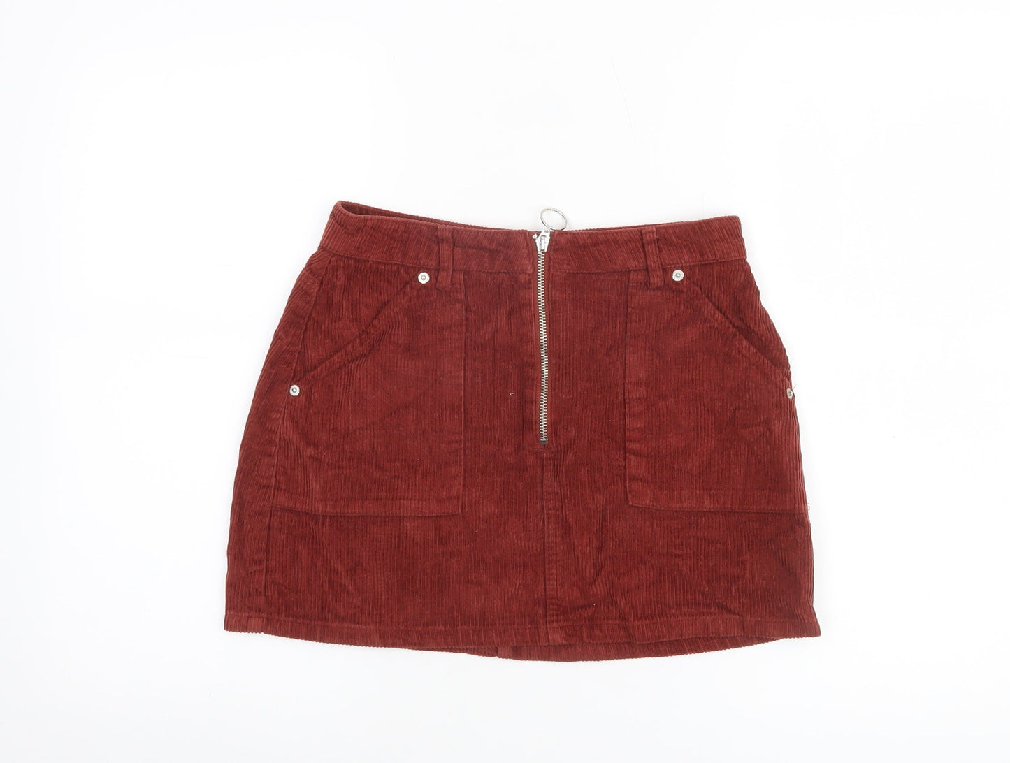 Womens UK Size 8 Topshop A-Line Corduroy Skirt