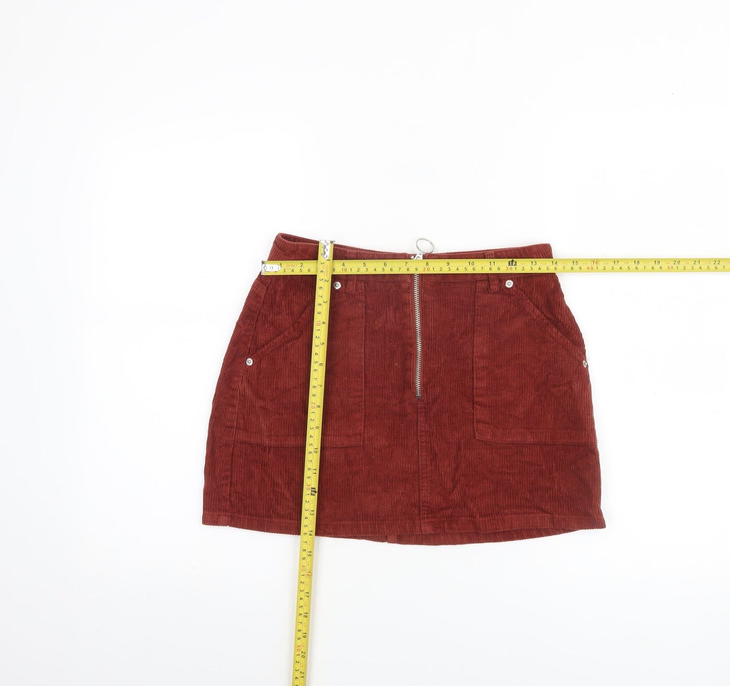 Womens UK Size 8 Topshop A-Line Corduroy Skirt