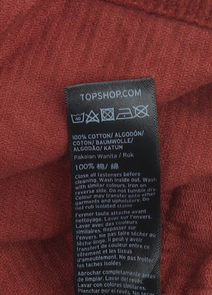 Womens UK Size 8 Topshop A-Line Corduroy Skirt