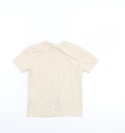Super Mario Boys Beige 5-6 Years Graphic Cotton Short Sleeve T-Shirt