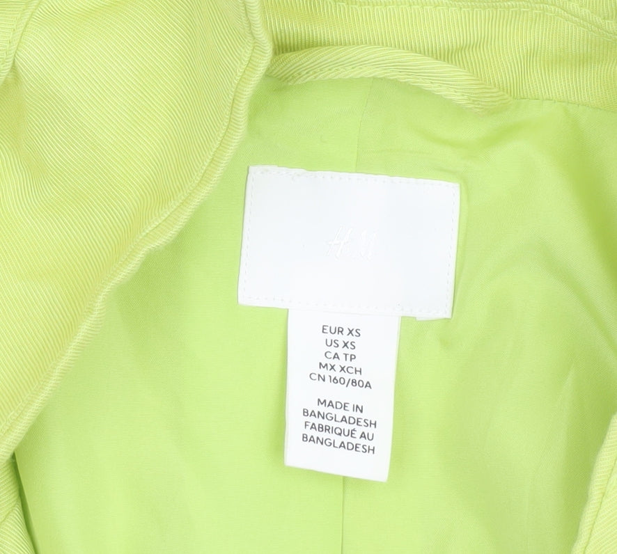 Womens UK Size XS H&M Regular Green Blazer
