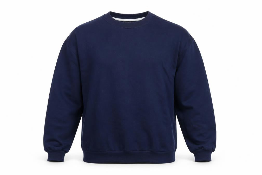 Mens UK Size L Anvil Blue Pullover Sweatshirt