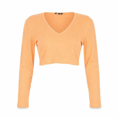 Womens UK Size 10 PRETTYLITTLETHING Orange Cropped T-Shirt