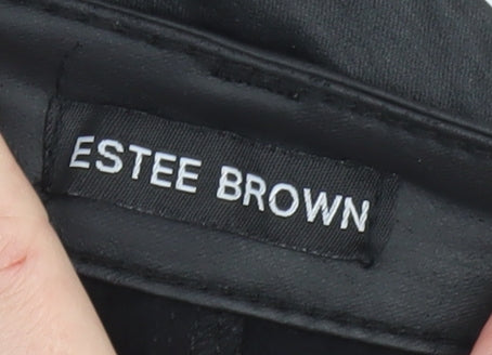 Womens UK Size L ESTEE BROWN Slim Fit Jegging Black Trousers