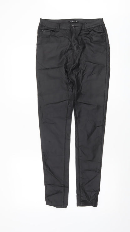Womens UK Size 12 ESTEE BROWN Slim Fit Casual Workwear Black Trousers