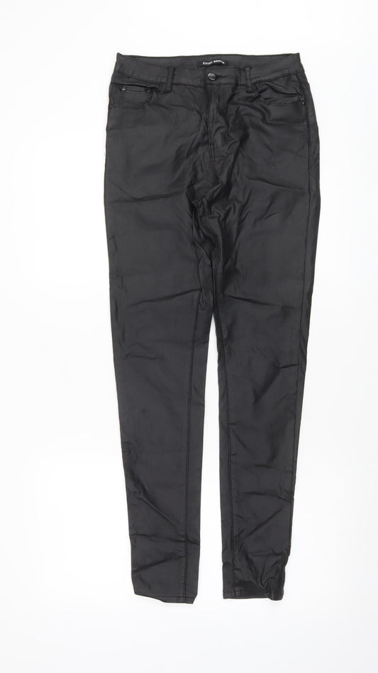 Womens UK Size 12 ESTEE BROWN Slim Fit Casual Workwear Black Trousers