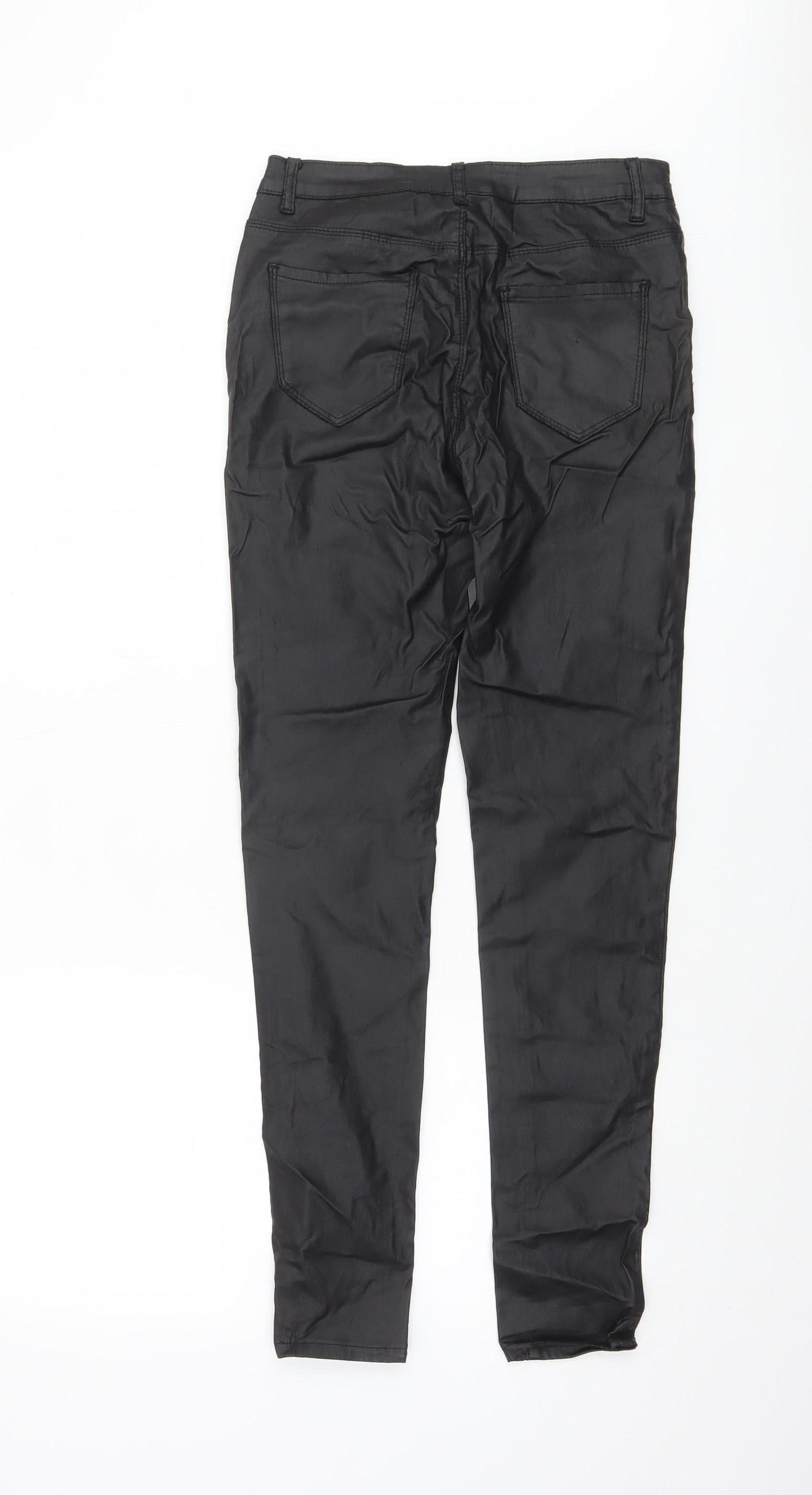 Womens UK Size 12 ESTEE BROWN Slim Fit Casual Workwear Black Trousers