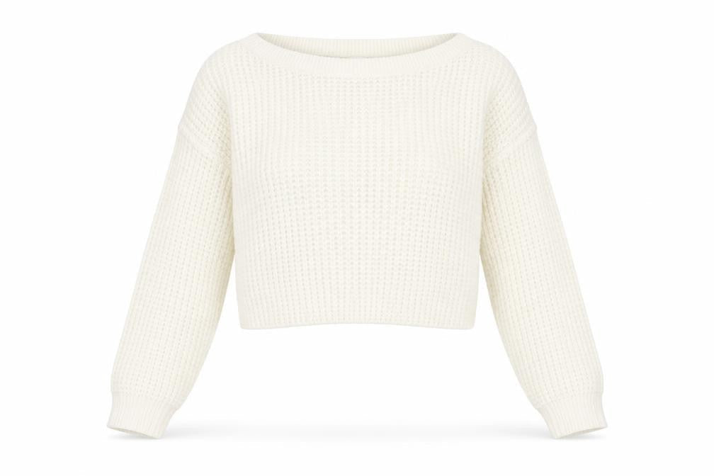 Womens UK Size 10/12 Missguided Ivory Pullover Jumper