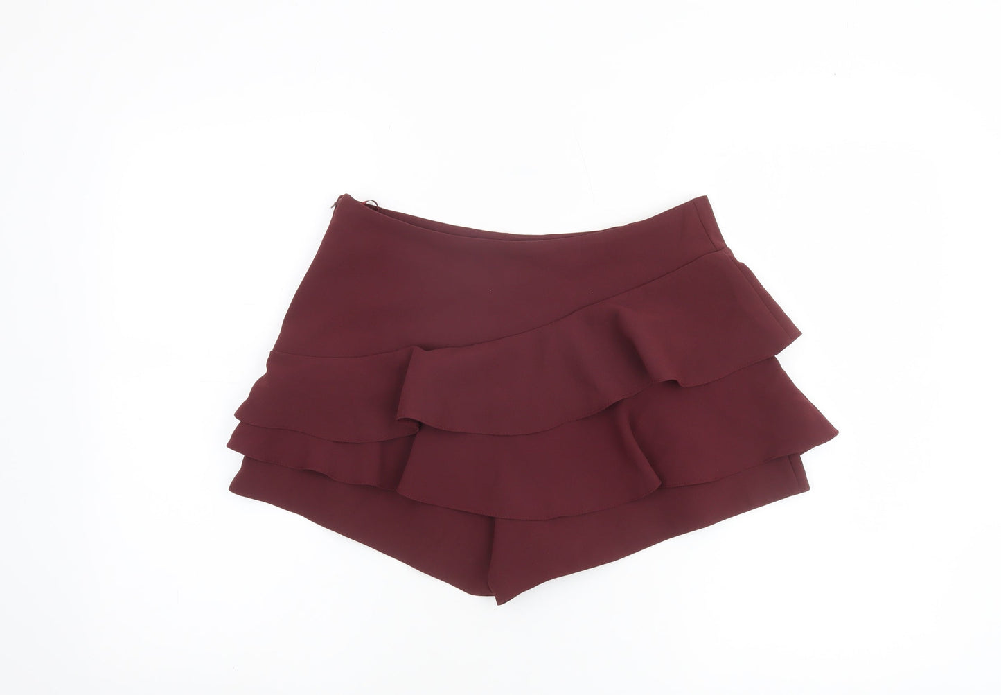 River Island Women Red Size 10 Ruffle Wrap Shorts