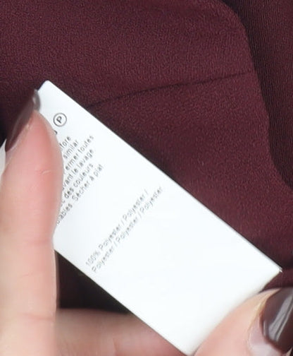 River Island Women Red Size 10 Ruffle Wrap Shorts