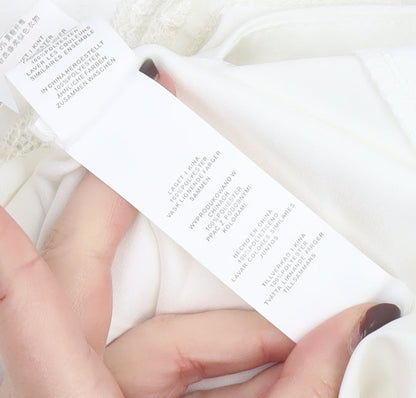 Missguided Women’s Ivory Lace Trim Chino Shorts Size 12