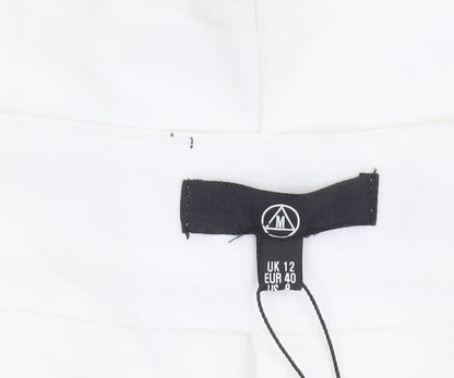 Missguided Women’s Ivory Lace Trim Chino Shorts Size 12