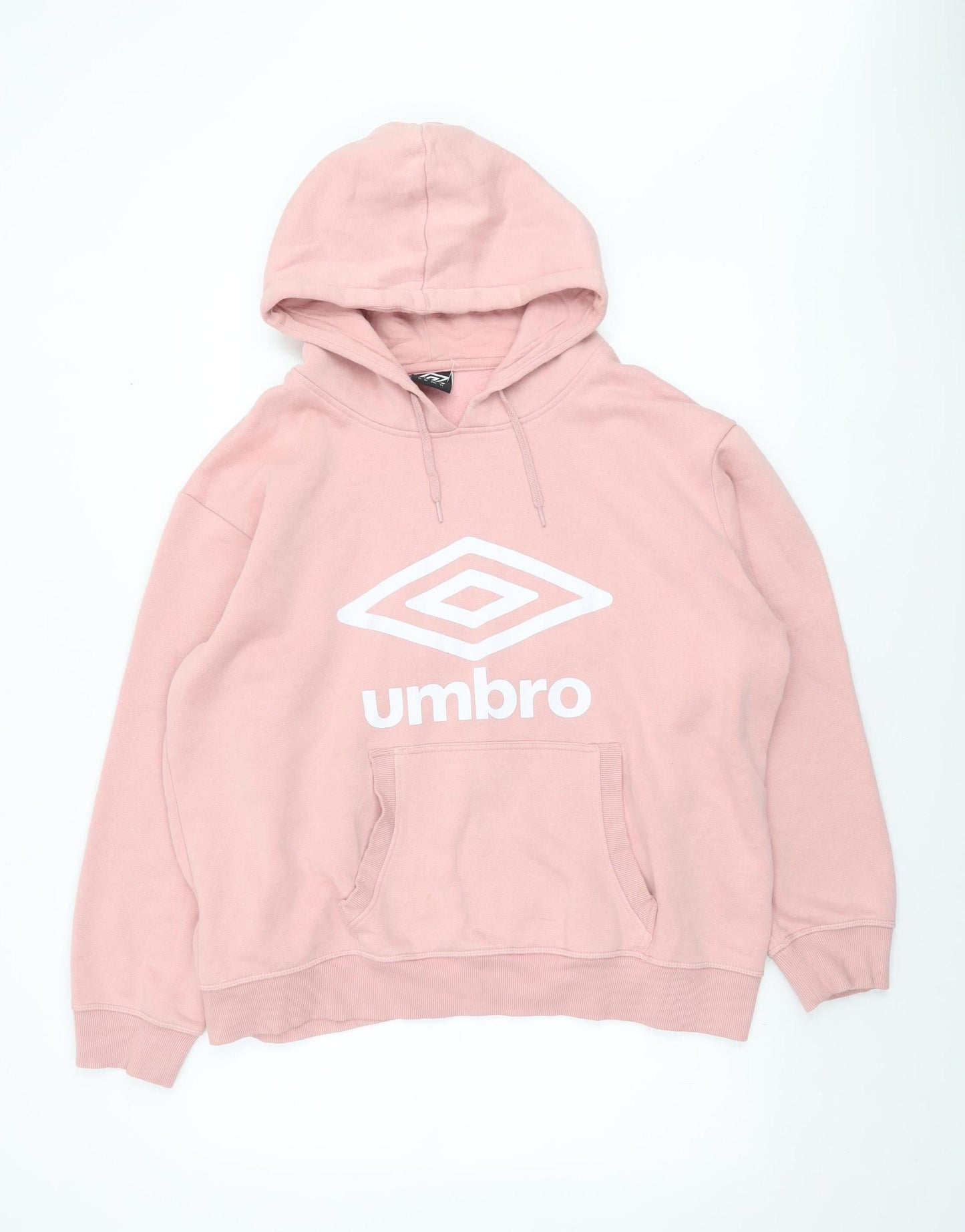 Womens UK Size XL Umbro Pink Pullover Hoodie