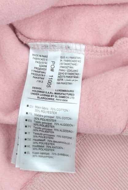 Womens UK Size XL Umbro Pink Pullover Hoodie
