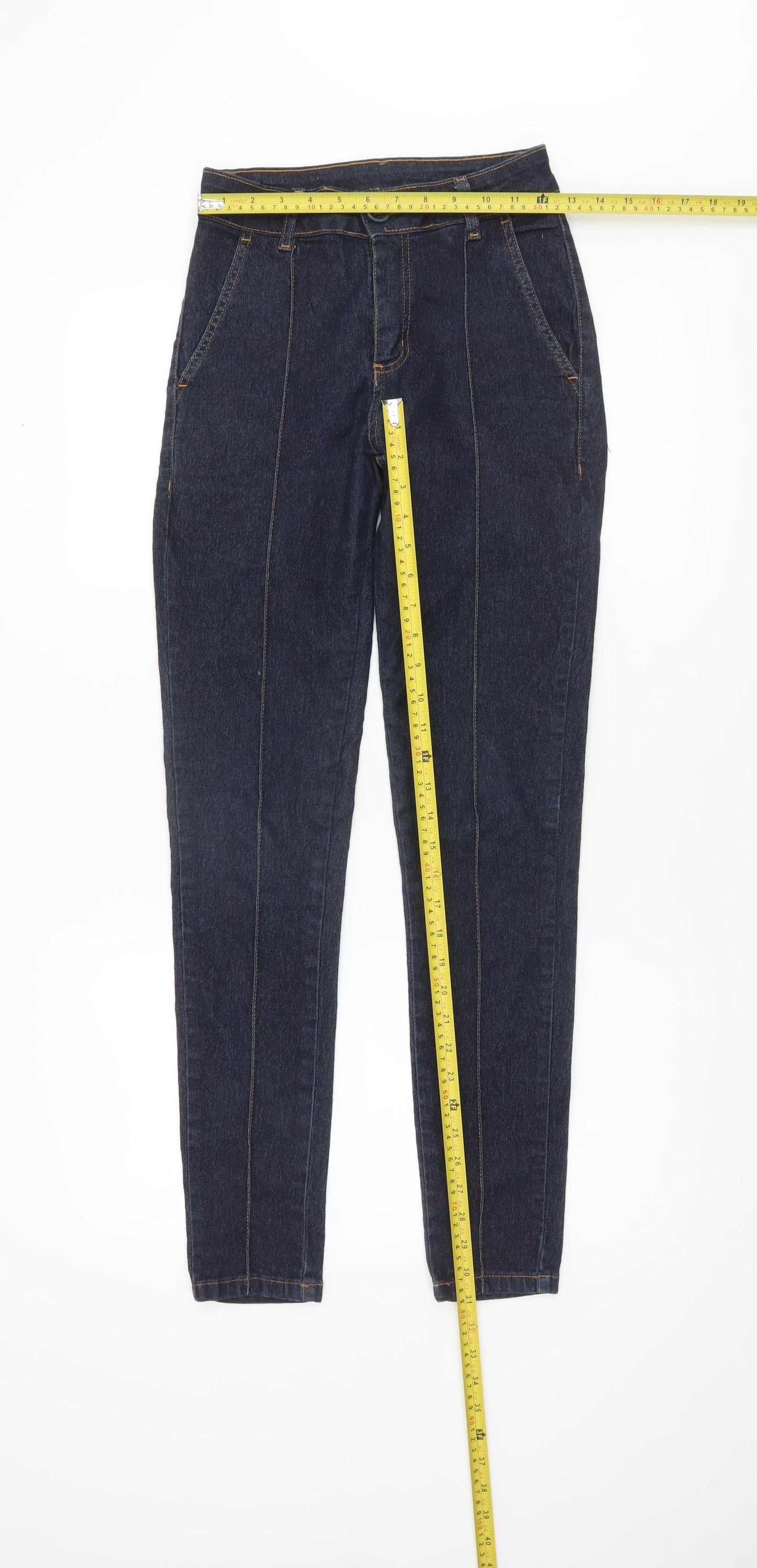 Womens UK Size 8 Sawary Regular Fit Straight Blue Jeans