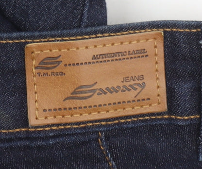 Womens UK Size 8 Sawary Regular Fit Straight Blue Jeans
