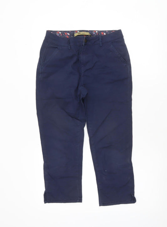 Womens UK Size 8 Love Jeans Regular Fit Chino Blue Trousers