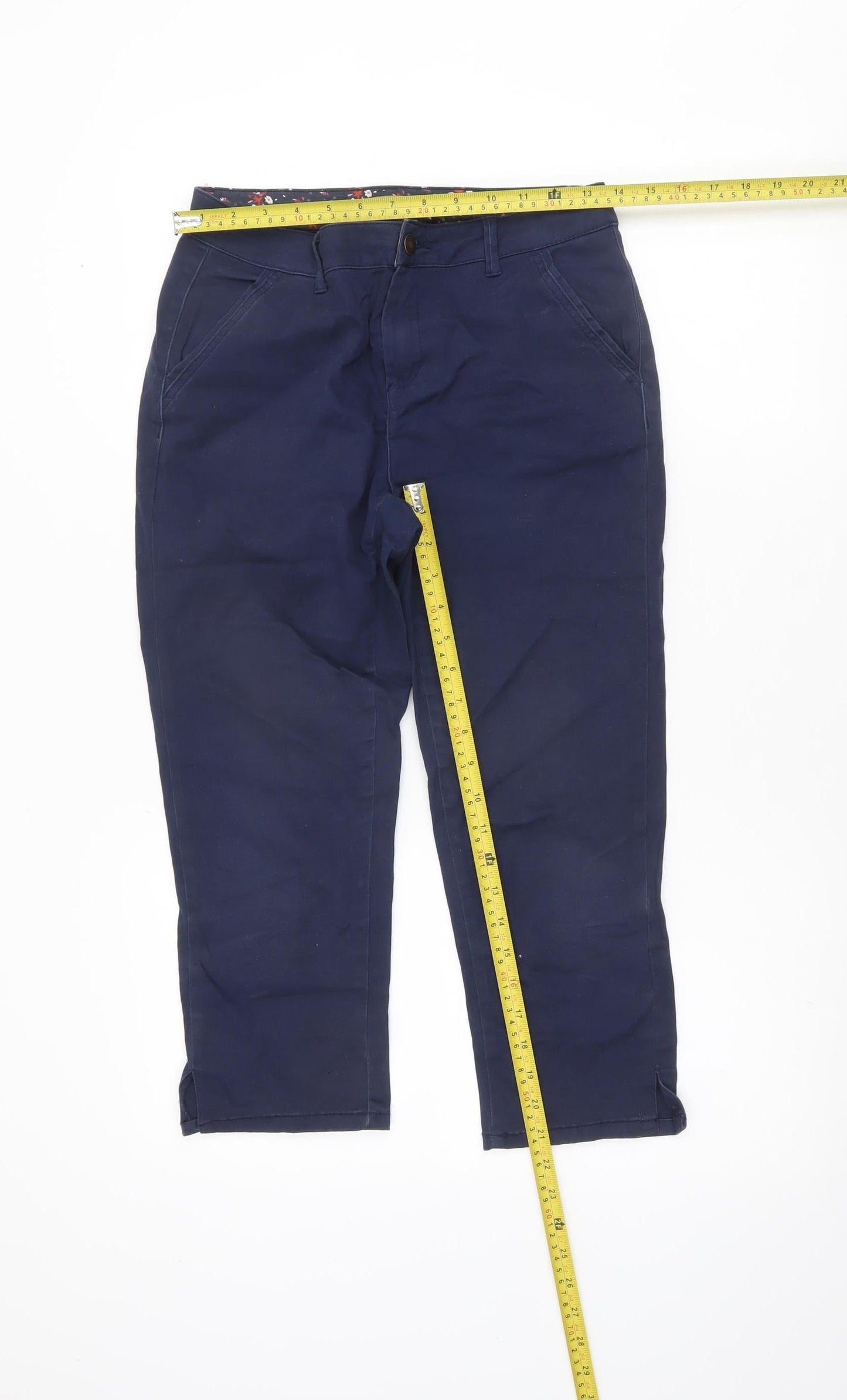 Womens UK Size 8 Love Jeans Regular Fit Chino Blue Trousers