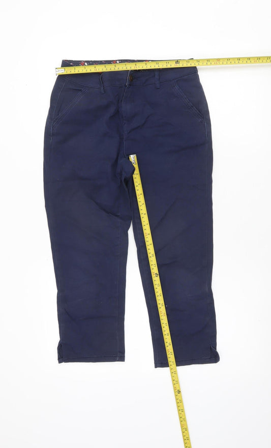 Womens UK Size 8 Love Jeans Regular Fit Chino Blue Trousers