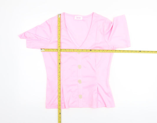 Womens UK Size 10 Savida Pink Basic Blouse