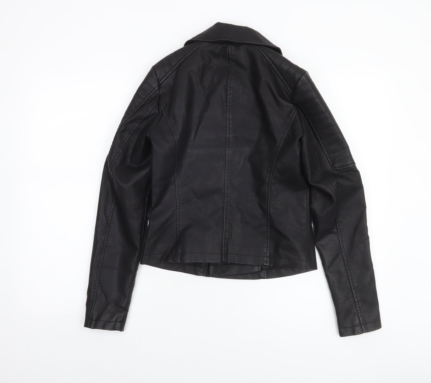 Noisy May Women's Black Faux Leather Biker Jacket XS