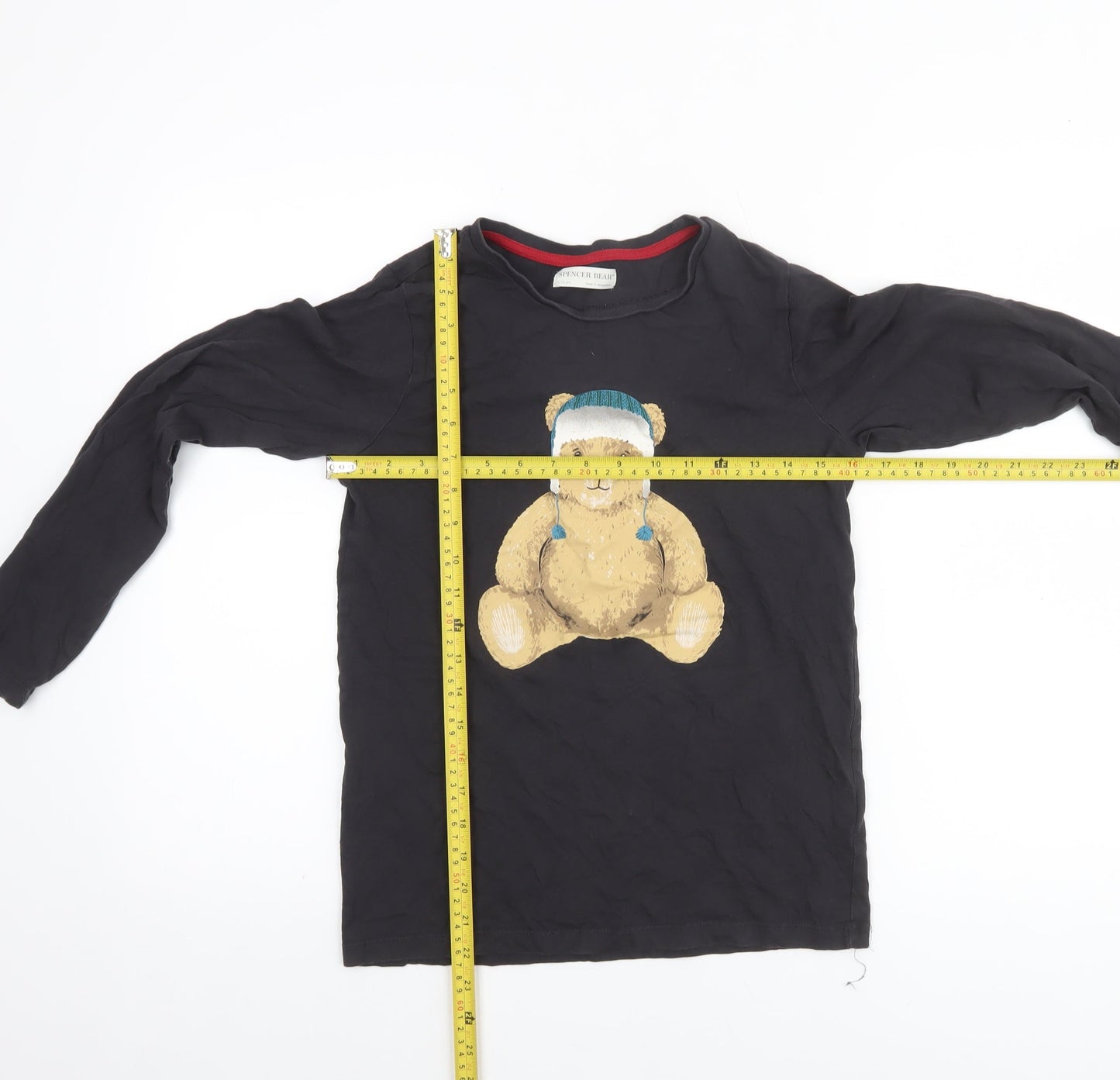 Boys UK Size 11-12 Years Marks and Spencer Black Basic T-Shirt