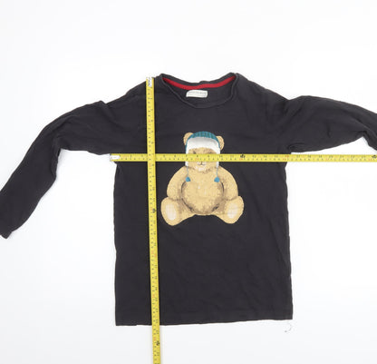 Boys UK Size 11-12 Years Marks and Spencer Black Basic T-Shirt