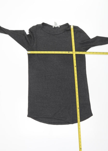 Womens UK Size L H&M Grey Basic T-Shirt