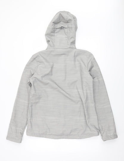 Mountain Warehouse Women Grey Hooded Softshell Jacket UK 12 Waterproof Lined