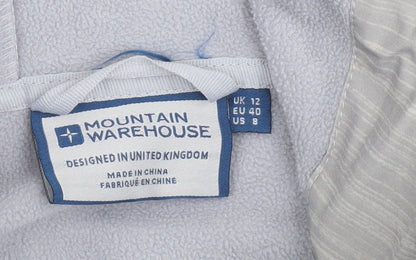 Mountain Warehouse Women Grey Hooded Softshell Jacket UK 12 Waterproof Lined